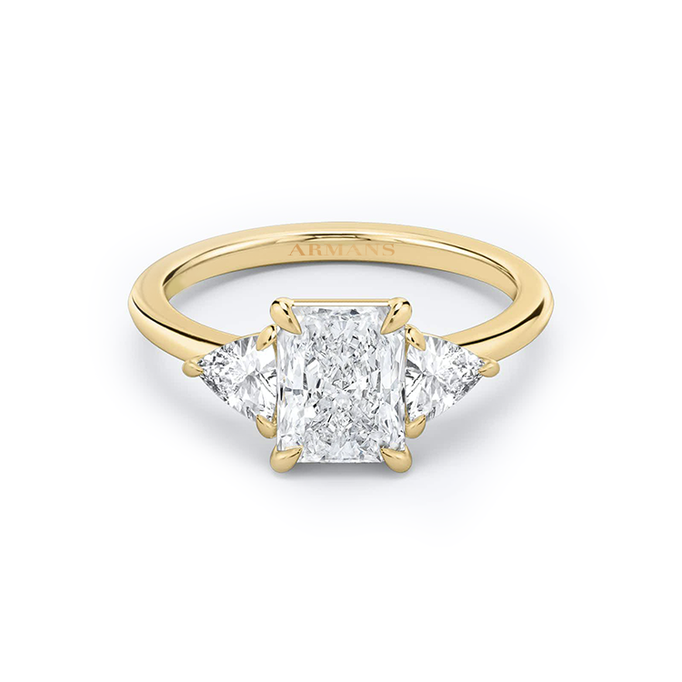 Trilogy diamond deals ring yellow gold