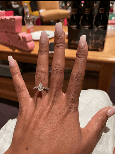 Rain Drop Engagement Ring - Armans Fine Jewellery