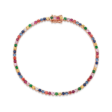 Rainbow Sapphire Tennis Bracelet - Armans Fine Jewellery