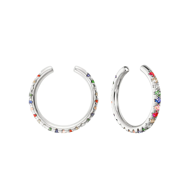 Rainbow Multi-Coloured Gemstone Cuff - Armans Fine Jewellery