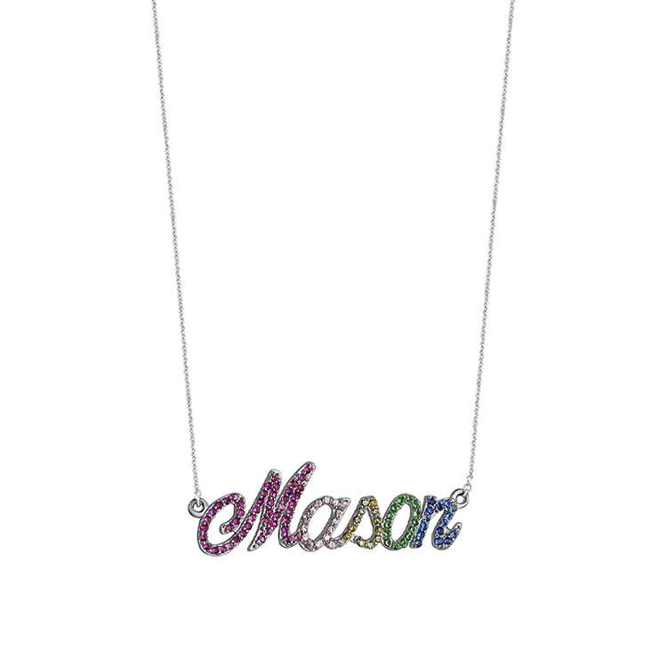Rainbow Name Necklace - Armans Fine Jewellery