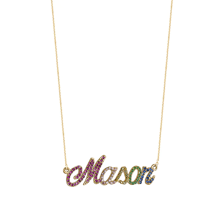 Rainbow Name Necklace - Armans Fine Jewellery