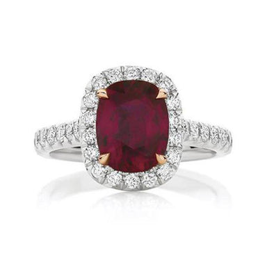 Red Ruby Engagement Ring - Armans Fine Jewellery