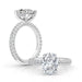 Oval Snow White Engagement Ring - Armans Fine Jewellery