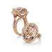 Rosè Kunzanite Halo Ring - Armans Fine Jewellery