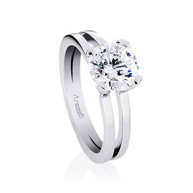 Round Ellipse Engagement Ring - Armans Fine Jewellery