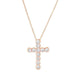 Round Bezel Set Diamond Cross Necklace - Armans Fine Jewellery