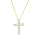 Round Bezel Set Diamond Cross Necklace - Armans Fine Jewellery