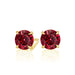 Round Ruby Studs - Armans Fine Jewellery
