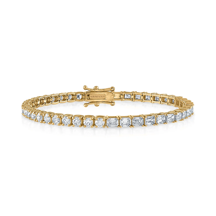 Round and Emerald Diamond Tennis Bracelet - Armans Fine Jewellery