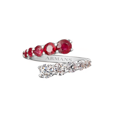 Ruby and Diamond Wrap Ring - Armans Fine Jewellery