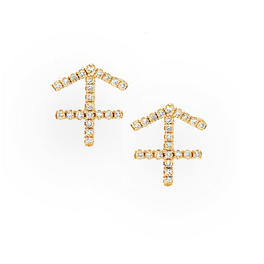 Sagittarius Diamond Zodiac Studs - Armans Fine Jewellery