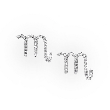 Scorpio Diamond Zodiac Studs - Armans Fine Jewellery