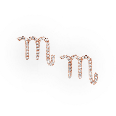 Scorpio Diamond Zodiac Studs - Armans Fine Jewellery
