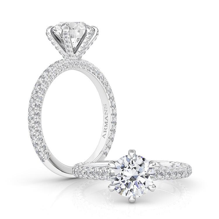 Snowfall Ring Snowfall Round Lab Grown Engagement Ring | Armans Fine Jewellery