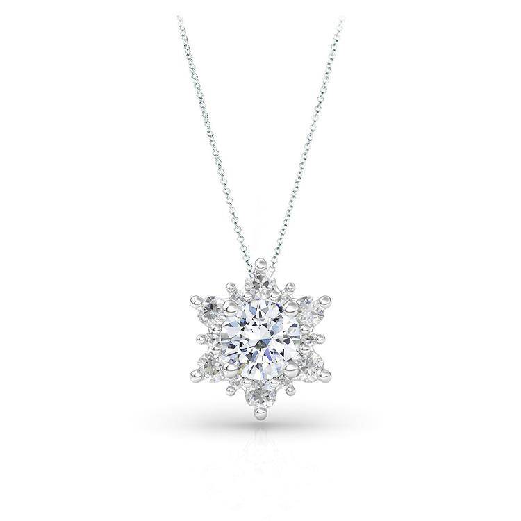 0.10 CT. T.W. Black Enhanced Diamond Snowflake Pendant in Sterling Silver |  Peoples Jewellers