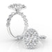 Oval Snowflake Engagement Ring - Armans Fine Jewellery
