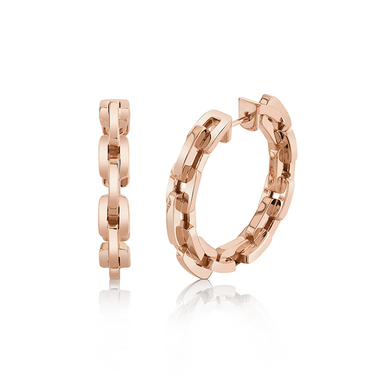 Solid Gold Chain Link Huggies - Armans Fine Jewellery