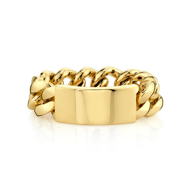 Solid Gold Custom Chain Link Ring - Armans Fine Jewellery