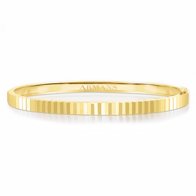 Solid Gold Fluted Bangle - Armans Fine Jewellery