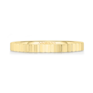 Solid Gold Fluted Ring - Armans Fine Jewellery