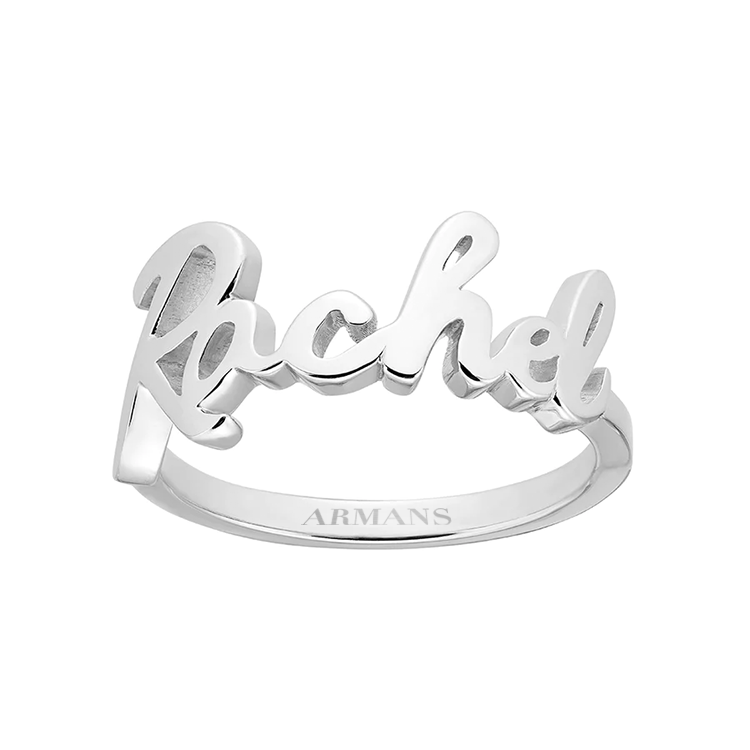 Solid Gold Name Ring - Armans Fine Jewellery