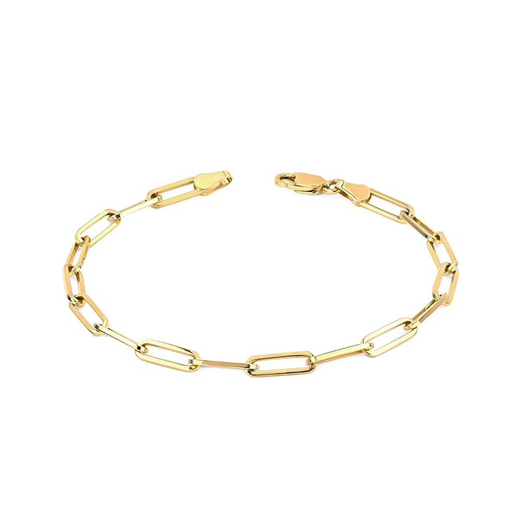 Solid Gold Paper Clip Bracelet - Armans Fine Jewellery