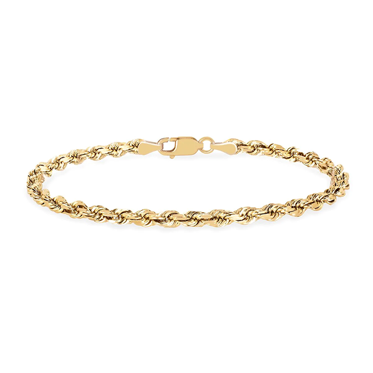 Small Rope Chain Bracelet - Gold - S/M