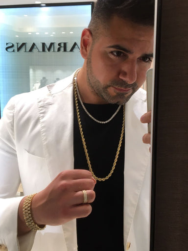 Men's Solid Gold Rope Chain - Armans Fine Jewellery