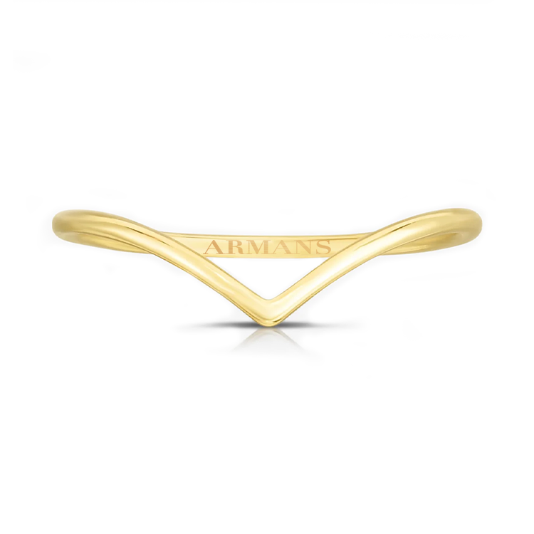 Solid Gold V Ring - Armans Fine Jewellery