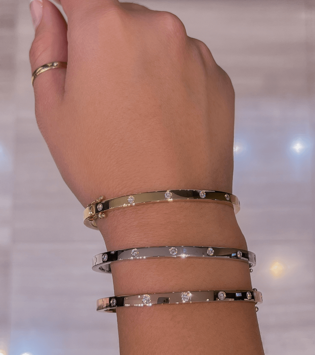 Gold Diamond Bangle - Armans Fine Jewellery