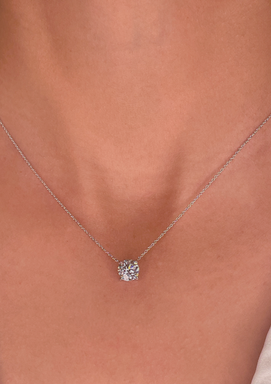 One stone diamond necklace deals