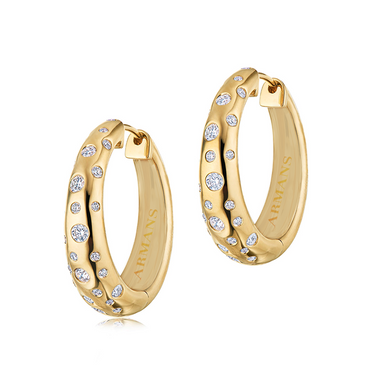 Spaced Diamond Hoop Earrings - Armans Fine Jewellery