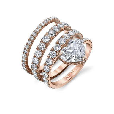 Stacked Spiral Heart Diamond Ring - APPROVAL - Armans Fine Jewellery