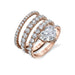 Stacked Spiral Heart Diamond Ring - APPROVAL - Armans Fine Jewellery
