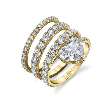 Stacked Spiral Heart Diamond Ring - APPROVAL - Armans Fine Jewellery