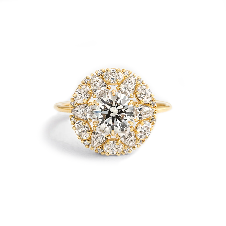 Starburst Diamond Halo Engagement Ring - Armans Fine Jewellery