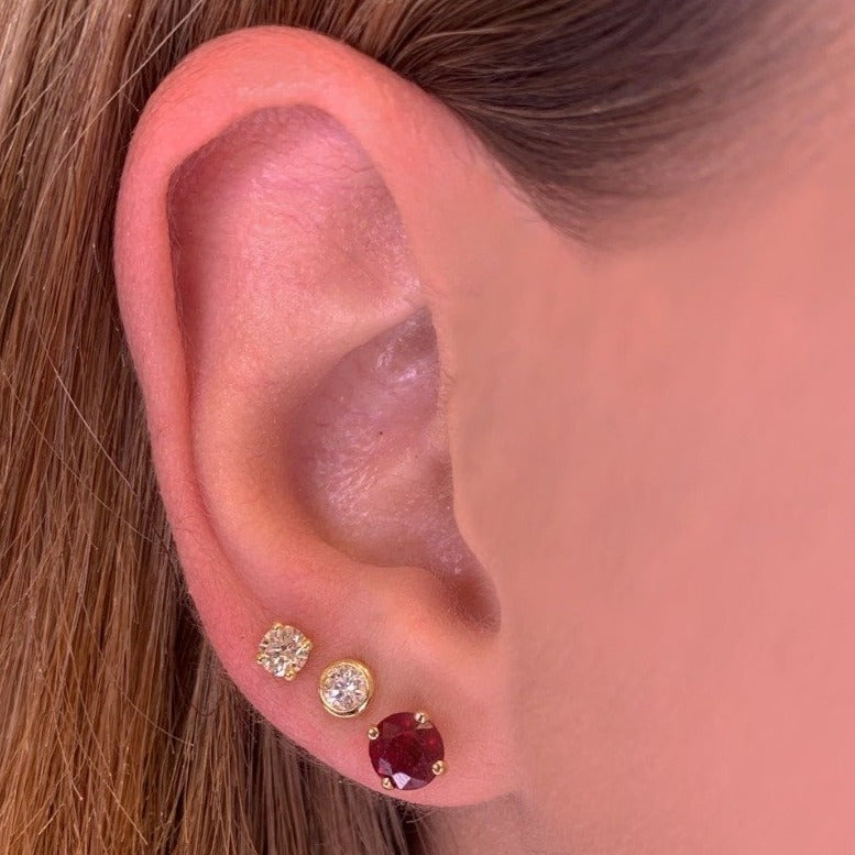 Diamond Bezel Studs - Armans Fine Jewellery