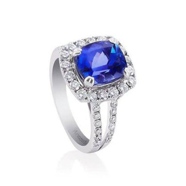 Tanzanite Halo Diamond Ring - Armans Fine Jewellery