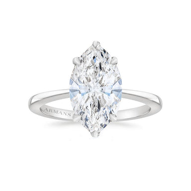 Tapered Marquise Engagement Ring - Armans Fine Jewellery