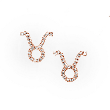 Taurus Diamond Zodiac Studs - Armans Fine Jewellery