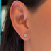 Solitaire Heart Diamond Studs