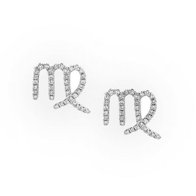 Virgo Diamond Zodiac Studs - Armans Fine Jewellery