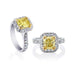 Yellow Halo Engagement Ring - Armans Fine Jewellery