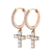 Diamond Cross Drop Earrings - Armans Fine Jewellery