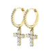 Diamond Cross Drop Earrings - Armans Fine Jewellery