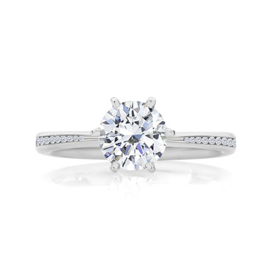 Round Allure Engagement Ring with Diamond Band - Armans Fine Jewellery