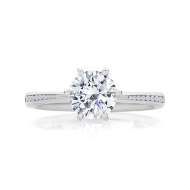 Round Allure Engagement Ring with Diamond Band - Armans Fine Jewellery