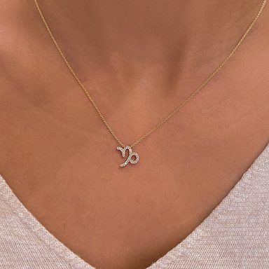 Capricorn Diamond Zodiac Necklace - Armans Fine Jewellery